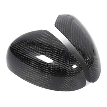 Imagem de aqxreight Par de Capa de Espelho Retrovisor de Fibra de Carbono Com Acabamento Adesivo Adequado para Smart Fortwo 2009-2014 Carbono Com 3K e Textura para Dados do Veículo Original Fortwo Encaixe Em