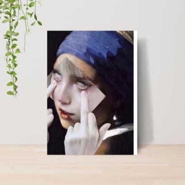 Imagem de Genérico, Quadro Artes Clássicas Engraçadas Monalisa A4 | Placa MDF 17