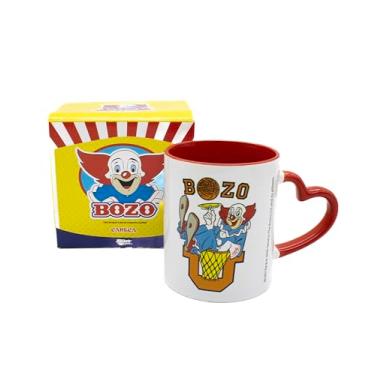 Imagem de Caneca De Cerâmica Palhaço Bozo Na Cesta De Basquete Oficial 320ml
