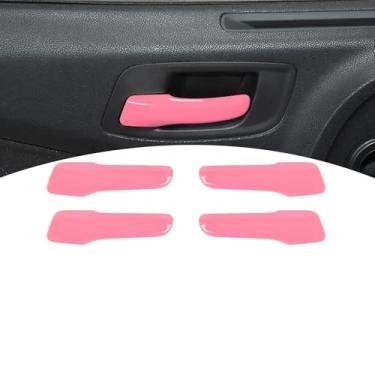 Imagem de PDKLIN Para maçanetas internas do carregador, ajuste para Dodge Charger/Chrysler 300C 2011-2023, acessórios interiores rosa, 4 peças