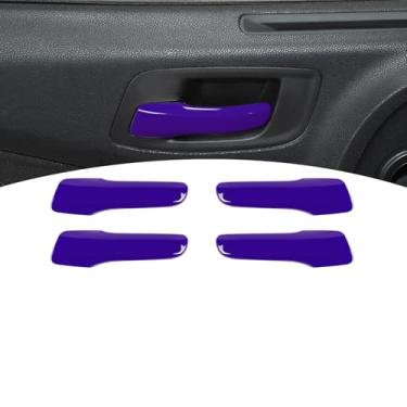 Imagem de PDKLIN Para maçanetas internas do carregador, serve para Dodge Charger/Chrysler 300C 2011-2023, acessórios interiores roxos, 4 peças