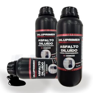 Imagem de Kit 3 Primer Asfáltico Base Água 1l Para Manta Asfáltica Telhado Laje