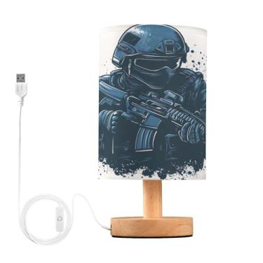 Imagem de Joisal Lâmpadas de soldado para mesinhas de cabeceira, abajur de mesa de cabeceira, abajur de linho, lâmpadas pequenas para sala de estar, lâmpadas pequenas decorativas