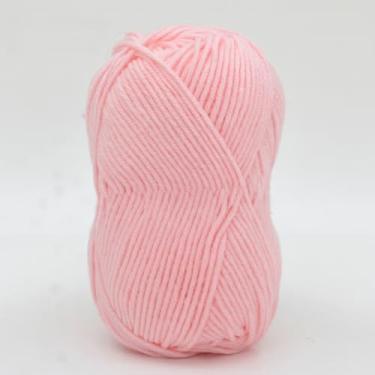Imagem de Fio de algodão de leite de 4 camadas para crochê – fio de tricô macio para amigurumi, chinelos, cobertores e projetos de artesanato DIY (10 rosa)