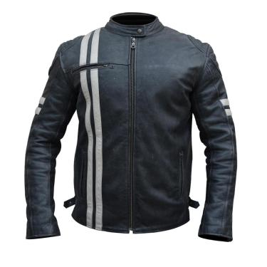 Imagem de Jaqueta Motociclista Couro Racing Rabbit Old School-Masculino