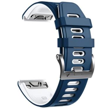 Imagem de BKUANE Pulseiras de silicone esportivas Fenix 8X para Fenix 5X/5X Plus/Fenix 6X/Fenix 6X Pro/Fenix 3/Fenix 3 HR/Descent MK1/D2 Delta PX/D2 Charlie 26 mm, One Size, Ágata