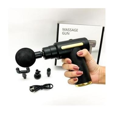 Imagem de Pistola Massageadora Muscular Profissional | 6 Velocidades, 4 Cabeças ajustáveis, Recarregável USB-C