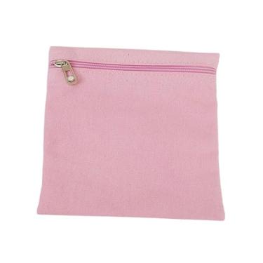 Imagem de Vaveren Bolso lateral embutido com zíper, invisível, em lona, fácil de instalar, para celular, ideal para roupas, casacos e moletons. Seguro, Rosa