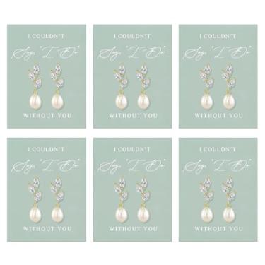 Imagem de Brincos de dama de honra para mulheres, damas de honra, verde-sálvia, vestidos de dama de honra, joias de dama de honra, Large, Acrílico, Sem pedra preciosa