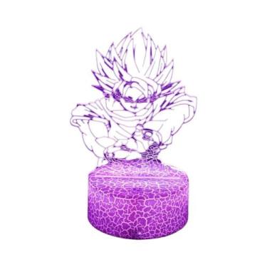 Imagem de Lâmpada 3D Dragon Ball Z Goku Vegeta Gohan Figuras De Ação PVC Brinque