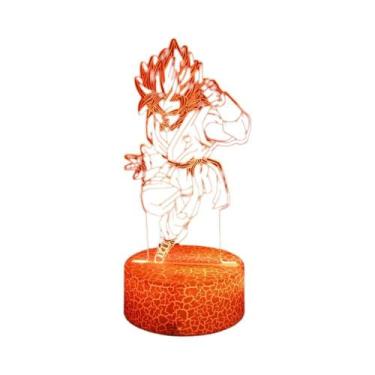 Imagem de Lâmpada 3D Dragon Ball Z Goku Vegeta Gohan Figuras De Ação PVC Brinque