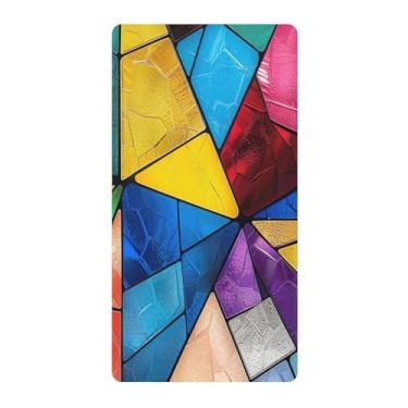 Imagem de Blueangle Lençol de berço padrão para berço infantil - Lençóis de algodão macio e respirável com vitral (231)