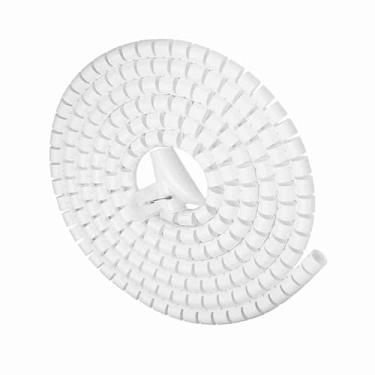 Imagem de Naroote Tubo Flexível de Envoltório Espiral para Organizador de Cabos para Uso Doméstico e de Escritório Com Solução Zip-up - Tubo de Armazenamento de Fio de 5 Pés para TV e Monitor de Computador