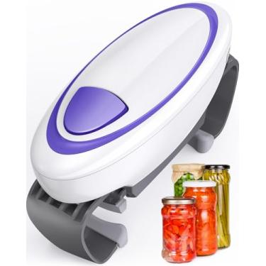 Imagem de Abridor de frascos elétrico para mãos fracas, abridor automático de frascos para idosos com artrite, abridor de garrafa forte, resistente e fácil de um toque para mãos artríticas