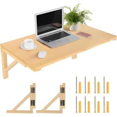 Imagem de Mesa dobrável flutuante montada na parede, mesa de laptop flutuante montada na parede, mesa de jantar de parede, mesa dobrável para lavanderia, mesa de jantar pequena para escritório e cozinha (10060c