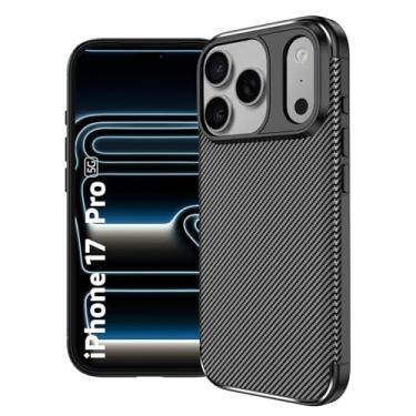Imagem de Capa Case Fibra de Carbono Anti Impacto para iPhone 17 Pro - Capinha Protetora Leve e Durável Danet (Preta)