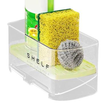 Imagem de Suporte para Esponjas de Cozinha - Prateleira Para Esponjas E Escorredor | Suporte Para Panos De Prato - Para Cozinha Chuveiro Banheiro Apartamento Bancada Hotel Restaurante Sala De Jantar