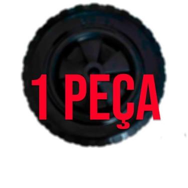 Imagem de Roda para Carrinho Maciça Borracha 6" - 15 cm. Anti-Furo Não Fura Feir