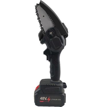 Imagem de Mini Motosserra Eletrica 48v De Mao Sem Fio Portatil Corta Bambu Madeira Poda Jardim Jardinagem Galhos