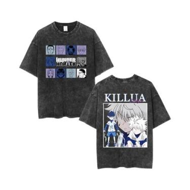 Imagem de Camiseta Masculina Casual Y2K Hunter X Hunter Com Gola Redonda E Manga