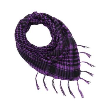 Imagem de Cachecol Unissex Estampado Houndstooth Respirável Para Quatro Estações