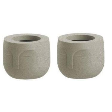 Imagem de Dois Vasos de Planta Decorativo Buda - valeplast, Granito Pedra, P