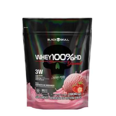 Imagem de Whey 100hd 900g Refil Black Skull, Morango