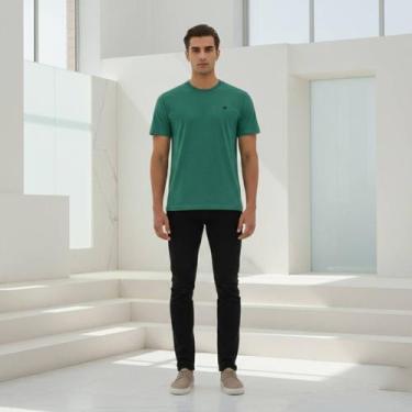 Imagem de Camiseta Masculina Voker 100 Algodão Premium Corte Slim Toque Macio e 
