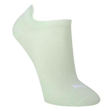 Imagem de Meia Puma Sapatilha Feminina, Verde, Branco, 34/39