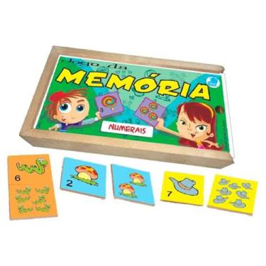 Imagem de Jogo da memória numerais em madeira - simque - 397, U