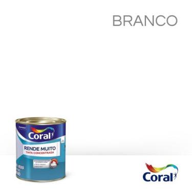 Imagem de Tinta Acrilica Exterior Coral Rende Muito 800ml 1/4 Gelo Branco Colori