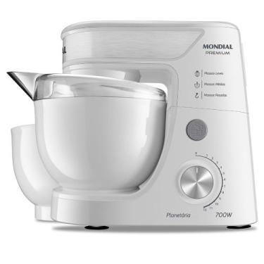 Imagem de Batedeira Planetária Mondial BP 01P W Branco e Inox 220V, 220V