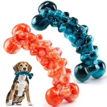 Imagem de Brinquedos Mastigáveis para Cães WOWBALA Indestrutíveis, 2 Unidades, M