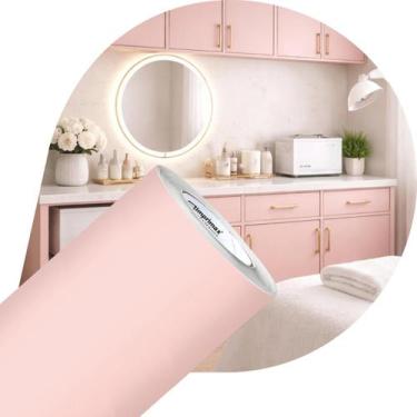 Imagem de Vinil Rosa Claro Lavável 0,61x4m Para Móveis E Paredes - IMPRIMAX