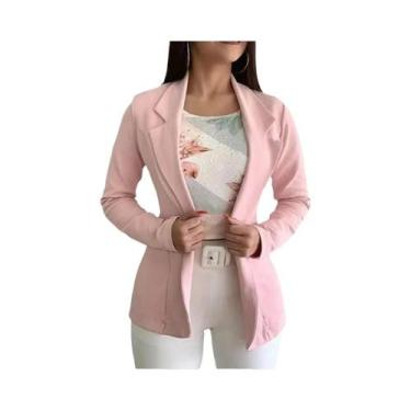 Imagem de Casaco Esportivo Feminino Estiloso, Blusa Casual de Escritório de Mang