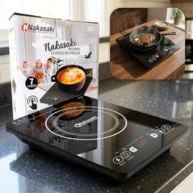 Imagem de Fogão Cooktop de Indução 2300w 1 Boca Painel Com Timer E Controle Temperatura 280º Touch Screen Vitrocerâmica (110 Volts)
