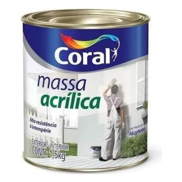 Imagem de Massa Acrílica Branca 1,5 Kg - Interna E Externa - Coral - Congratulat