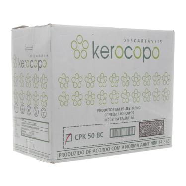 Imagem de Copo de Plástico Descartável ps Branco de 50ml Caixa com 5000 Unidades Kerocopo