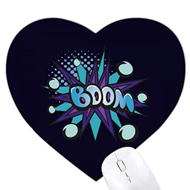 Imagem de Mouse pad Blue Boom Bubble Art Deco moderno coração tapete de borracha para escritório