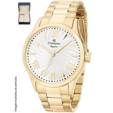 Imagem de Relógio Champion Feminino Ref: Cn27796w Dourado + Semijoia