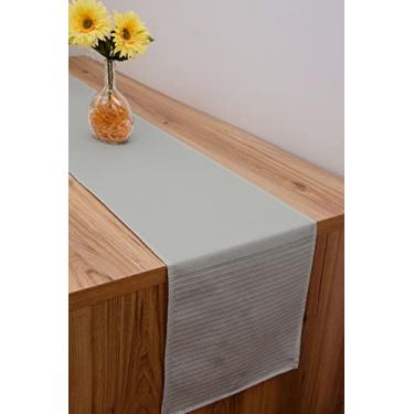 Imagem de LM Detona Caminho de Mesa Tecido Piquet Cinza 2,20m x 0,35m