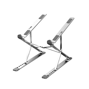 Imagem de Suporte de laptop de alumínio ajustável para Maxbook, tablet, notebook, mesa, almofada de resfriamento dobrável, suporte para laptop atualizado