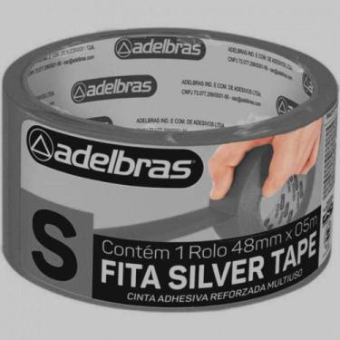 Imagem de Fita Adesiva 48X05 Silver Tape Preto - Adelbras