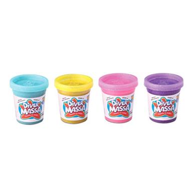 Imagem de Kit Massinha com Glitter (4 Unidades), DiverToys