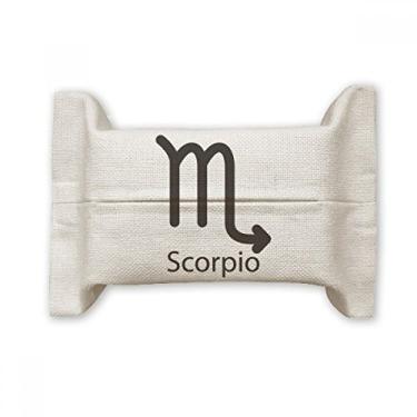 Imagem de Novembro, outubro, constelação de Escorpião, suporte de cobertura de papel para lenços faciais, saco de linho de algodão