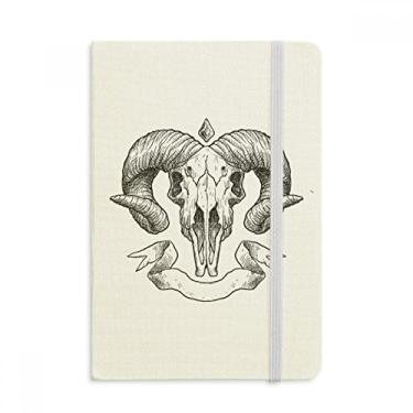 Imagem de Caderno de ilustração de caveira de cabra com desenho de animal, capa dura, diário clássico A5