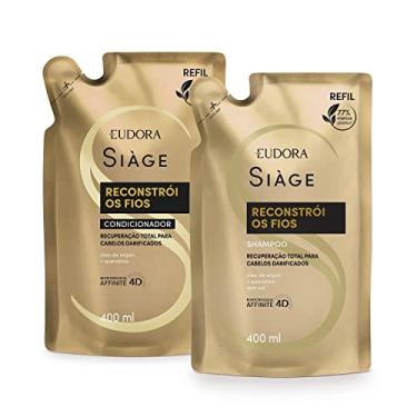 Imagem de Eudora Kit Refil Siàge Reconstrói os Fios: Shampoo 400ml + Condicionador 400ml
