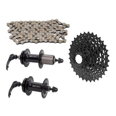 Imagem de Kit Bike Cubo de Freio a Disco+ Cassete e Corrente 8V