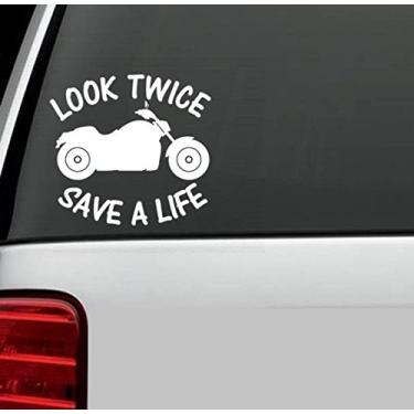 Imagem de Bluegrass Decals B1020 Look Twice Save A Life Watch For Motorcycles Decal Sticker
