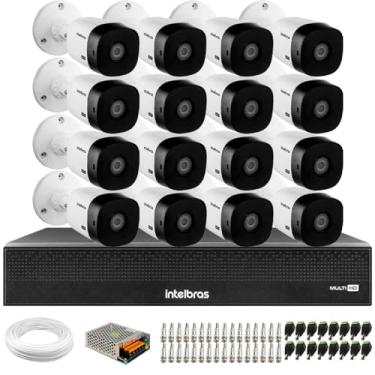 Imagem de Kit 16 Câmeras Intelbras Vhl 1220 B Hdcvi Lite Bullet Full Hd 1080p Visão Noturna de 20m Ip66 + Dvr Intelbras Mhdx 3116-c 16 Canais